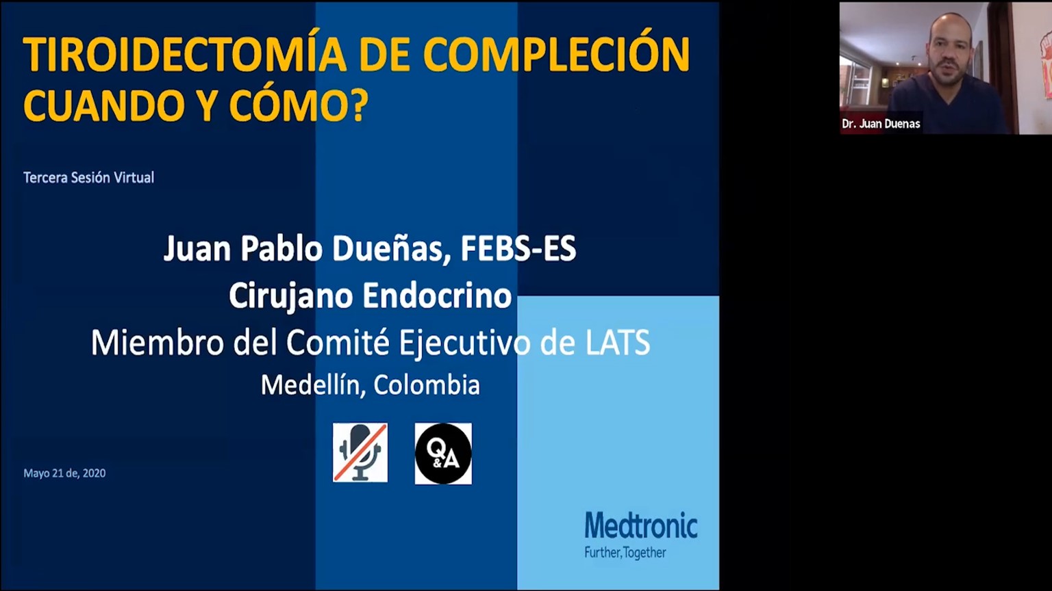 Webinar - ¿Tiroidectomía de compleción, cúando y cómo? . | Webinar - Tireoidectomia completa, quando e como?  . | Webinar - Complete thyroidectomy, when and how?  .