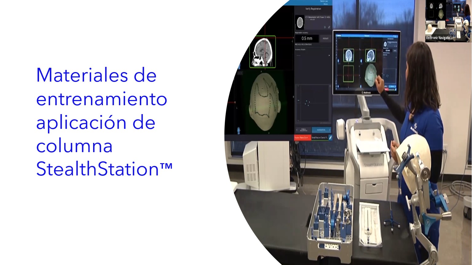 Materiales de Entrenamiento Aplicación de Columna StealthStation™.| Aplicação de coluna StealthStation™ de materiais de treinamento.|Training Materials StealthStation™ Column Application.